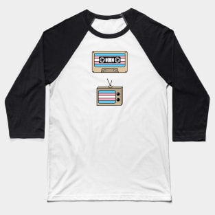 Discreet Pride Transgender Flag Baseball T-Shirt